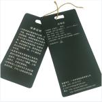 Double Sided Matte Custom Hang Tag Labels With Cord Black Custom Cardstock Tags