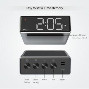 Multi Function 10W Wireless Charging Clock Mobile phone Fast Charger