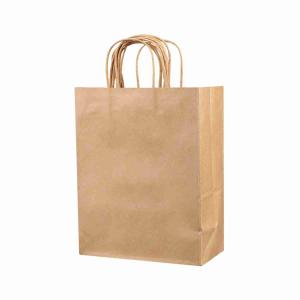 China Biodegradable Takeaway Grocery Paper Craft Bags With Handles on sale