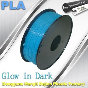 High strength 1.75mm 3mm PLA Filament Glow In The Dark Filament For 3D Printer