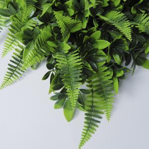 3D Mixed Artificial Bushes Greenery Wall Plastic Faux Flowers Grass Panel