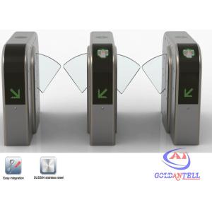 Cheap DC24V retractable Controlled Access Turnstiles wirh card reader identification equipments for sale