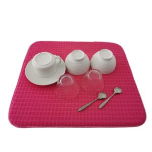 China 15x20inch Eco-friendly Solid Kitchen Dish Drying Mat  All Polyester on sale