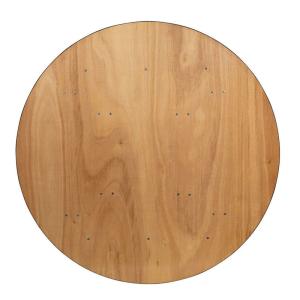 Portable Round Folding Banquet Table 5ft Plywood Top Metal Frame