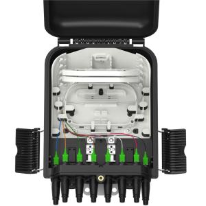 8-Port Fiber Optic Distribution Box Wall/Pole Mountable for Network FTTX IP65 Outdoor
