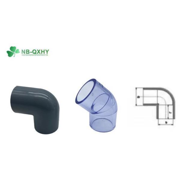 1/2" 1" Inch Sch80 D2467 Plastic UPVC Transparent Clear Elbow Tee Pipe Fittings for Water Supply