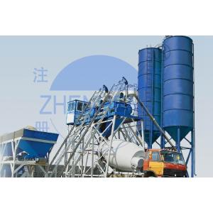 HZS75 Ready Mix Stationary Concrete Batching Plant High Mixing Efficiency For