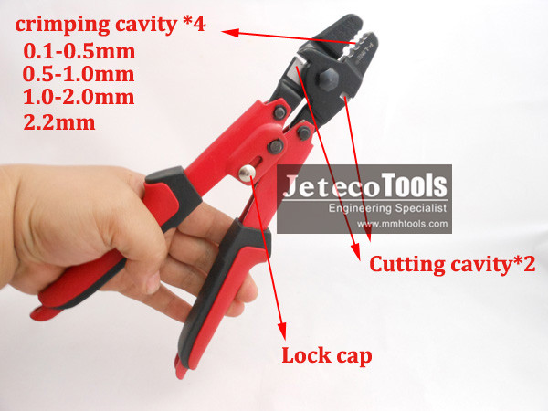 steel wire rope crimper tool for crimping stainless cable wire ropes with ferrule and fittings