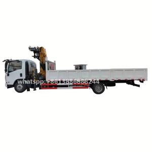 ISuzu Mobile Truck Mounted Crane 5 Tons Folding Arm 6 Speed Transmission