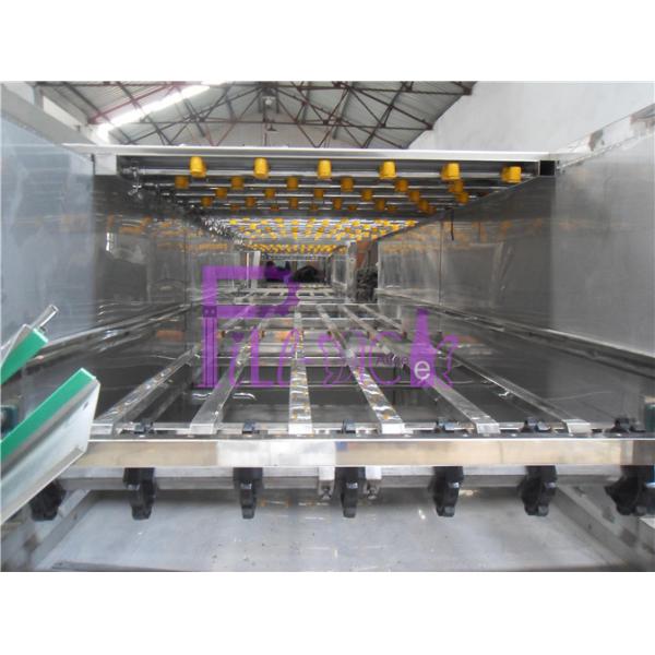 Bottled Bottle Packing Machine Movable Juice Pasteurizer Recycling With Spray