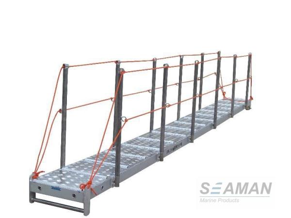 Quality CCS Aluminium Wharf Ladder With Hand Rails & Socket For Dock , Port wholesale