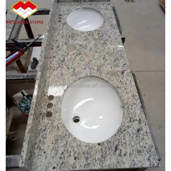 Custom Cut-to-Size Granite Top for Luxury Hotel Bathroom Vanity Polished Natural Stone