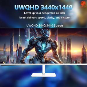 34 Inch Flat Gaming Monitor UHD PC Computer Monitor 3440x1440 Resolution OEM
