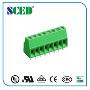 12 Poles Electronic Green pcb terminal block connector PA66 Pitch 2.54mm