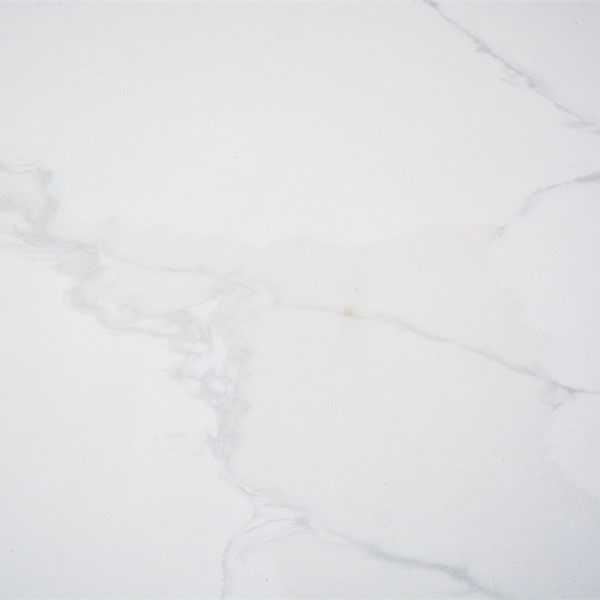 Dazzling 25MM White Veined Calacatta Kitchen Island Quartz Table Top