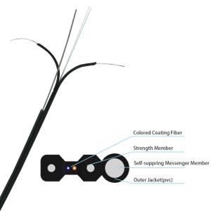 Outdoor No Metal GJYXFCH 1- 4Core G652D G657A1 G657A2 Drop Cable For Ftth