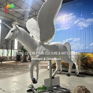 Animatronic Animals Simulation Unicorn With Wings For Theme Park Decoration