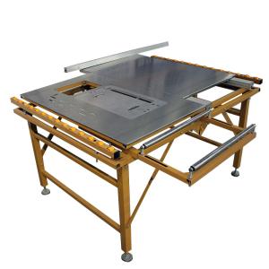 Wood Portable Sliding Table Saw Cutting Machine For Construction Works In Yellow