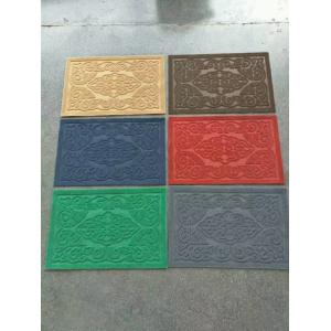Polyester Embossed Flat Door Mat , Personalized Door Mats PVC Backing