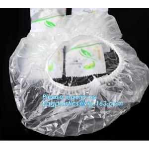 Cheap Eco bio plastic Microfiber Double Layers Elastic Reusable Bathing Cap waterproof Shower Cap,Disposable Shower Cap bageas for sale