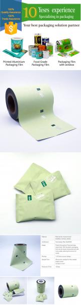 Custom Printing Snacks Sachet Packaging Roll Film / Laminated Plastic Food Wrapping Film