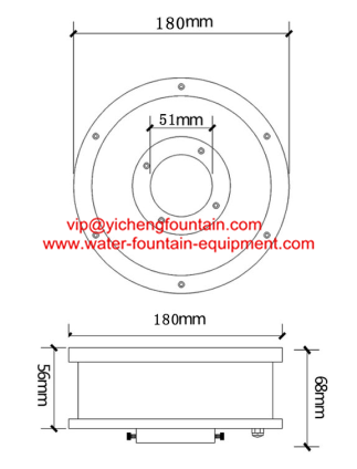 180mm Diameter Led Submersible Lights Submersible Pond Lights For One Nozzle