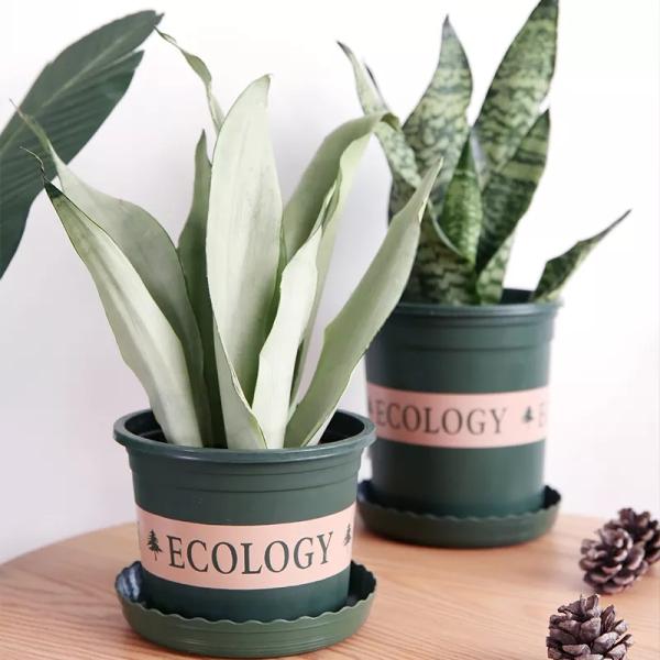 Minimalistic Styled Plastic 7 Gallon Plant Pots Horticultural Cylindrical