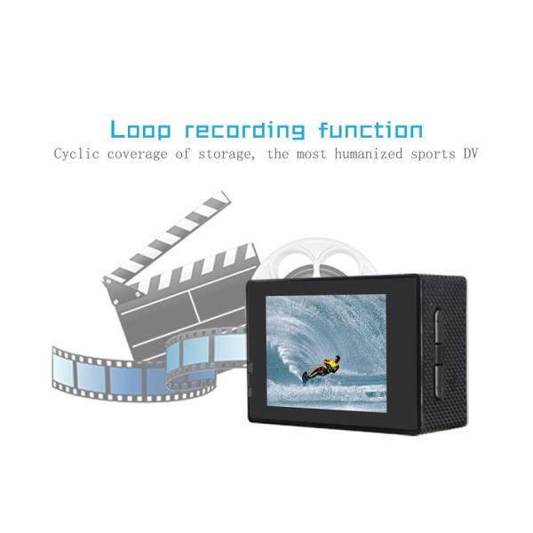 Mini 12m 720P Sports Camera Waterproof 30m Helmet 2.0" LCD
