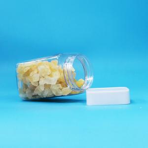 Bpa Free Square Airless White Screw Lid Clear PET Plastic Storage Snack Candy