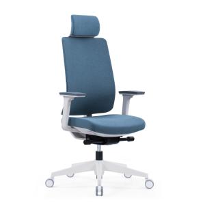 Ergonomic Blue Rotating Fabric Mesh Office Chair With 3D Lifting Armrest