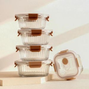 Cheap Stain Resistant Borosilicate Glass Food Container with Vented Cool Lock PP Lid and Temperature Resistance (-40℃-560℃) for sale