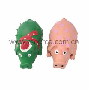 Latex squeaky pig toy Christmas or pink pig