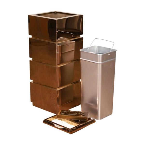Wholesale High Quality Trash Dust Bin With Ashtray Stainless Steel Rectangle