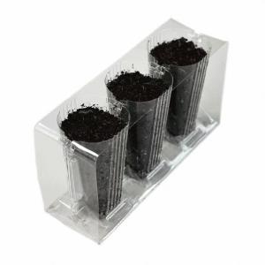 Customized 3 Cavity Clamshell Clear Pet Deep Cavity Seedling Tray