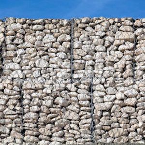 PVC Coated 1x1x1 1x1x2 Stone Gabion Wire Mesh For Gabion Basket Retaining Wall