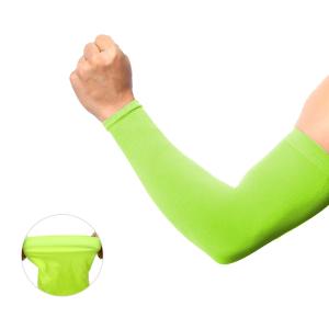 Unisex Lime UV Protection Silk Sports Sunscreen Ice Silk Sleeves for Cycling