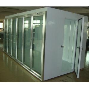 Commercial Glass Door Walk In Freezer For Supermarket With Customized Size