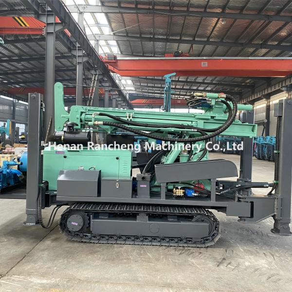 DTH Drilling Rig 300m Bore Depth Crawler Mounted Machine With 85KW Engine