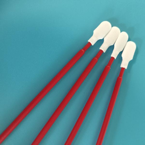 TX761 Non-Abrasive Red PP Stick Paddle Head Polyester Swabs PCB Cleaning Swab