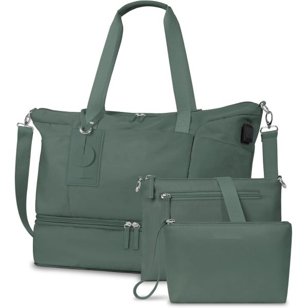 Expandable Carry On Tote Weekender Gym Duffle Custom With Shoe Compartment And