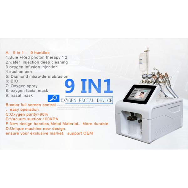 Hydra Aqua Jet Facial Machine 8 In 1 Skin Oxygen Therapy Device