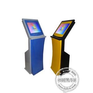Slim Touch Screen Kiosk Free Standing , All In One With Panel Screen And Thermal