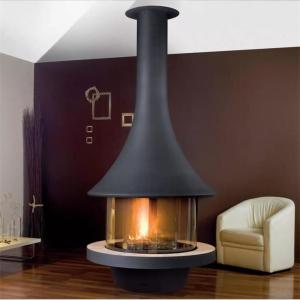 Oval Rotating Villa Ceiling Mounted Wood Stove Anti High Temperature