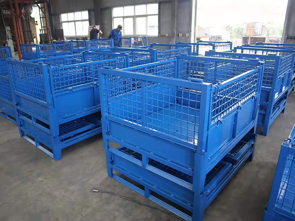 Quality 2 - 4 Layers Foldable Wire Mesh Pallet Cage For Warehouse Storage wholesale