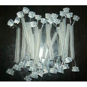 Cheap High quality custom clear custom design spring string coil safety leash w/round clamp 2pcs for sale