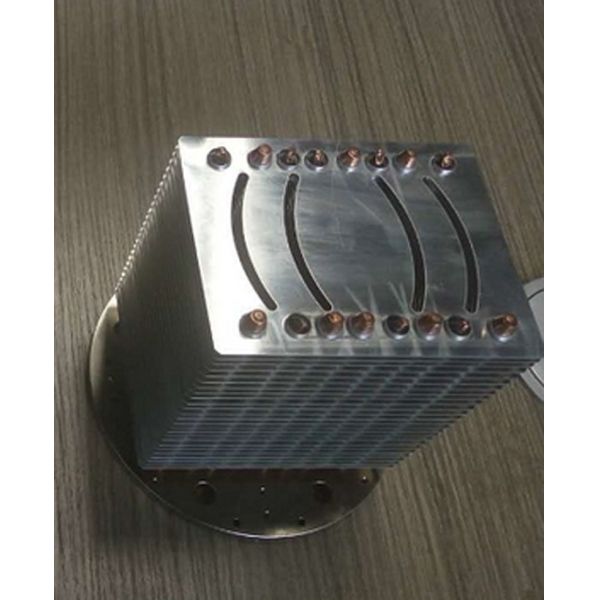 High Precision Copper Pipe Heatsink Aluminum Stacked Fin Heatsink For LED And