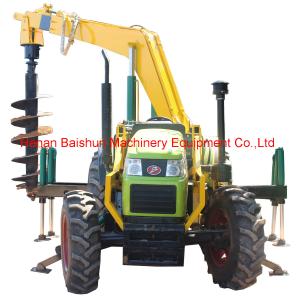 China Good quality pole erection machine with tractor post hole digger on sale