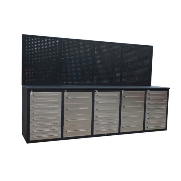 Quality Electrical Engineering Workbench Modular Tool Cabinet System with Black Durable Back Panel wholesale