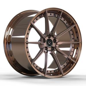 China Custom 2PC Porsche Forged Alloy Wheels Rims 19x9 Gloss Bronze on sale