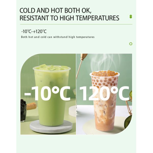 PP Material 108 Caliber 1000ml Torch Shaped Milk Tea Plastic Cup Manufacturer's with Customizable Logo